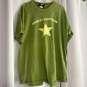 oversized harley davidson tee army green